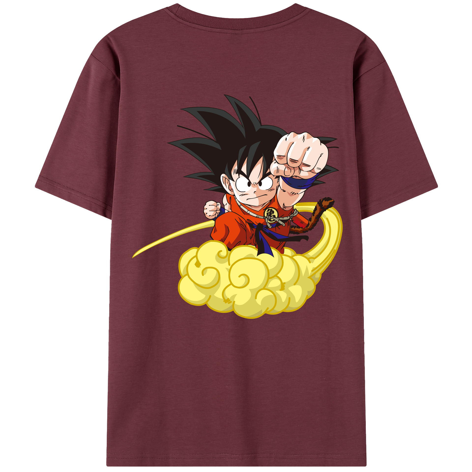 （画像用） ドラゴンボール 孫悟空（そん ごくう）Son Goku カカロット DRAGON BALL Kakarotto 綿100％半袖Tシャツ（背面プリント）